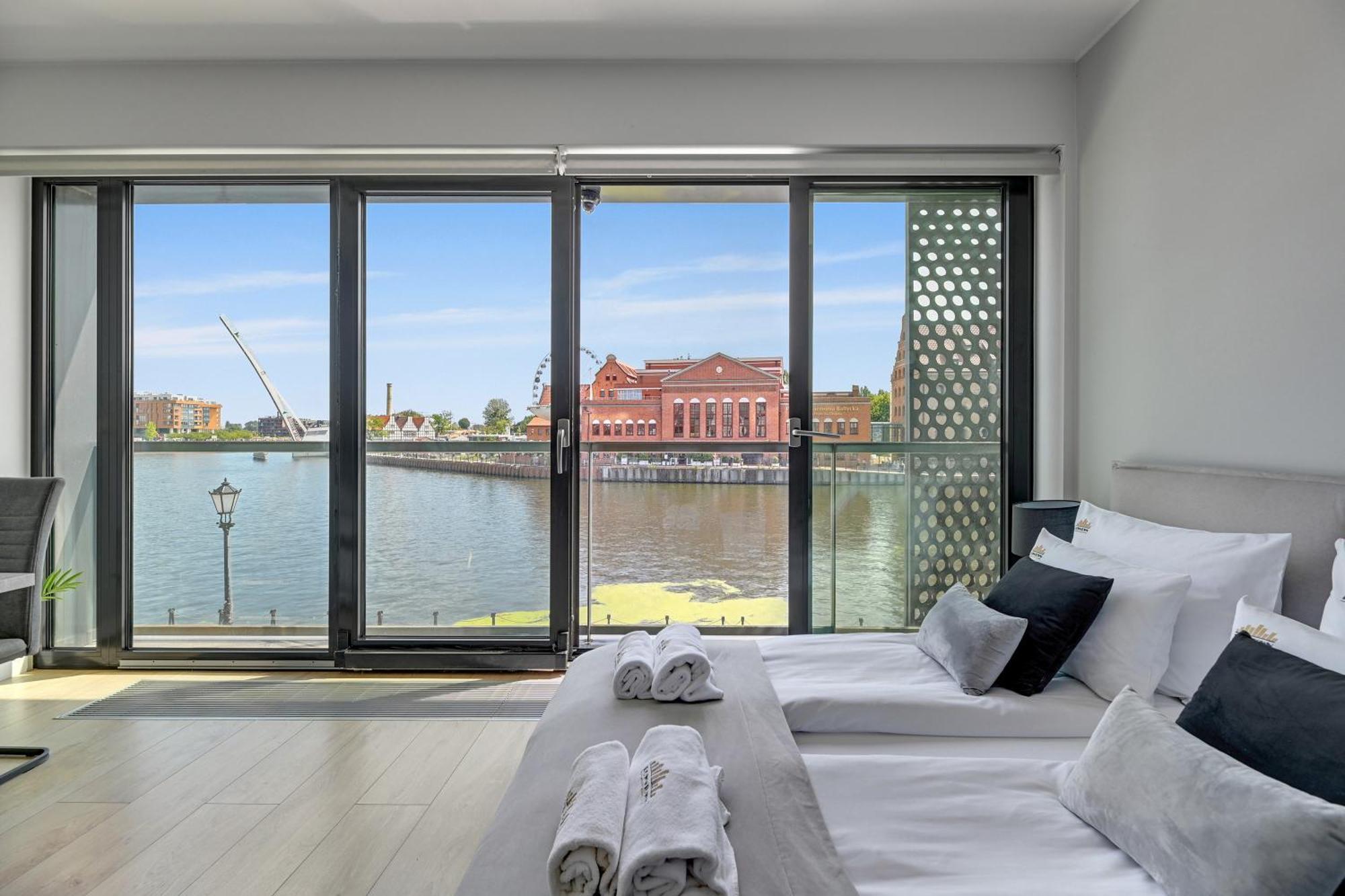 Symfonia Amazing River View Apartment By Downtown Apartments Gdańsk Buitenkant foto