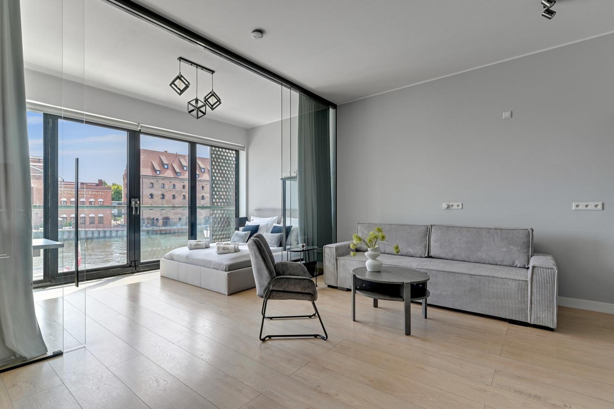 Symfonia Amazing River View Apartment By Downtown Apartments Gdańsk Buitenkant foto
