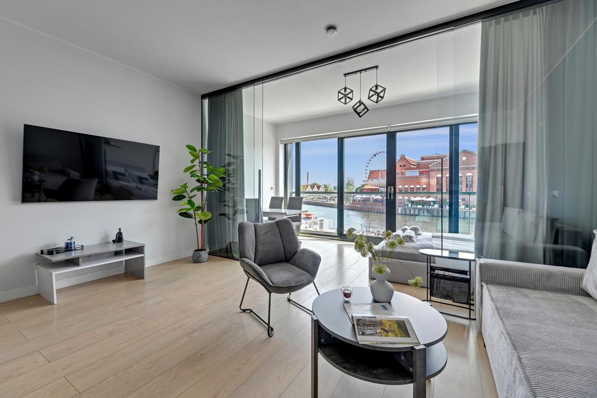 Symfonia Amazing River View Apartment By Downtown Apartments Gdańsk Buitenkant foto